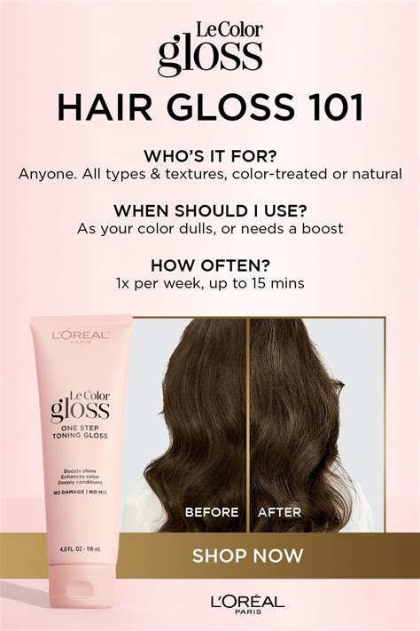 What is a hair gloss introducing new l oréal paris lecolor gloss Artofit