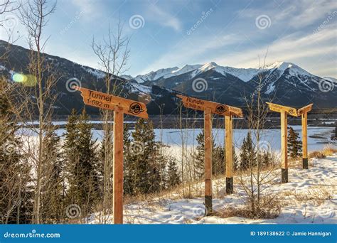 Wayfinding Signs In Banff National Park Canada Stock Photo Image Of