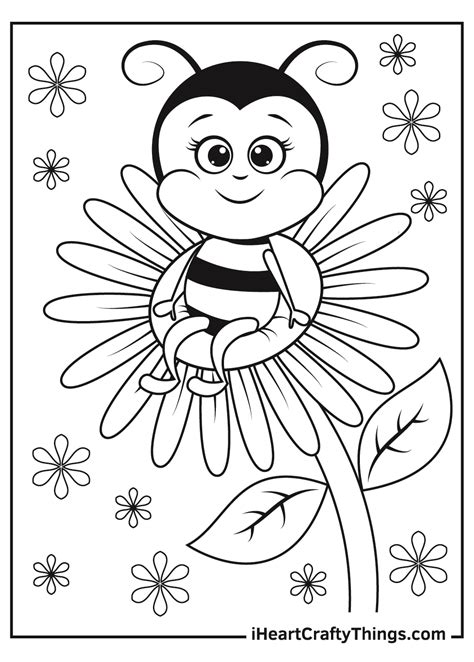 Coloring Pages Of Valentines Honey Bees