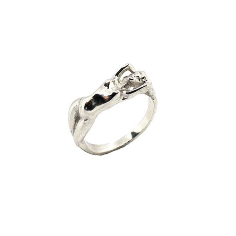 Amazon Com Erotic Nude Girl Sterling Silver Ring Erotic Ring Adult