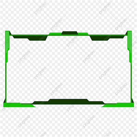 Twitch Stream Overlay Minimal Frame Green Png Transparent Vector