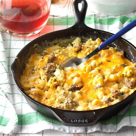 Sausage Egg And Cheddar Farmers Breakfast Recipe Taste Of Home