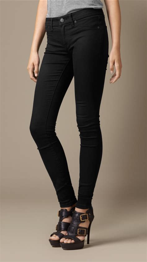Burberry Skinny Fit Low Rise Power Stretch Jeans In Black Lyst
