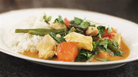 Thaise Rode Curry Met Kip Dagelijkse Kost