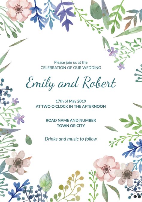 Free Editable Wedding Invitation Free Printable
