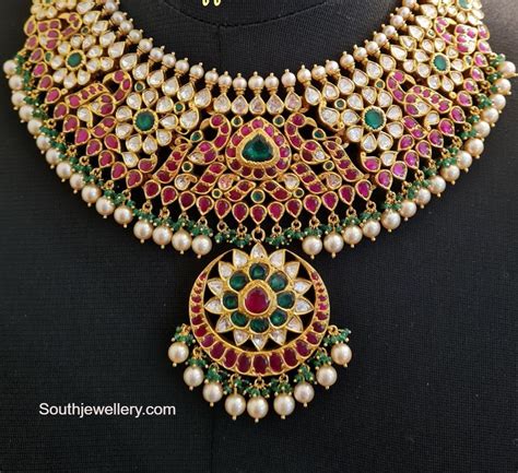 Kundan Peacock Bridal Necklace Indian Jewellery Designs