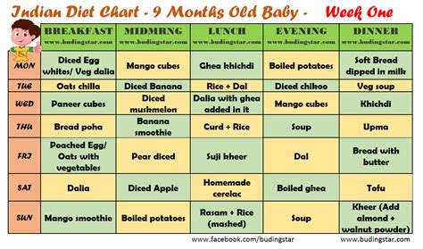 5 month baby food in tamil off 70. 9 month baby food chart- Week one | Baby food chart, 9 ...