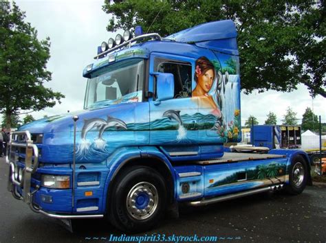 scania show trucks trucks airbrush art