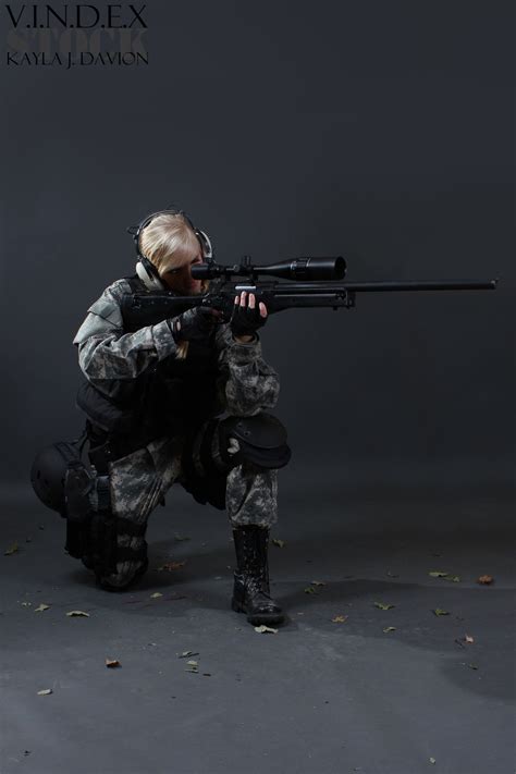 Female Sniper Stock Iv By Phelandavion On Deviantart Guns Pose