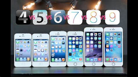 Iphones Compared On Original Ios Versions Ios 4 Vs 5 Vs 6 Vs 7 Vs 8