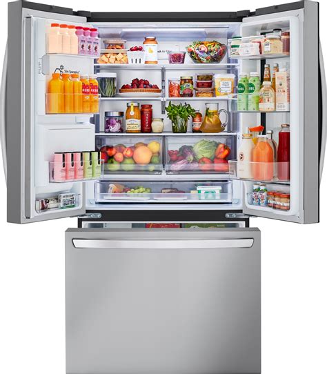 Lg Cu Ft French Door Counter Depth Smart Refrigerator With Instaview Stainless Steel