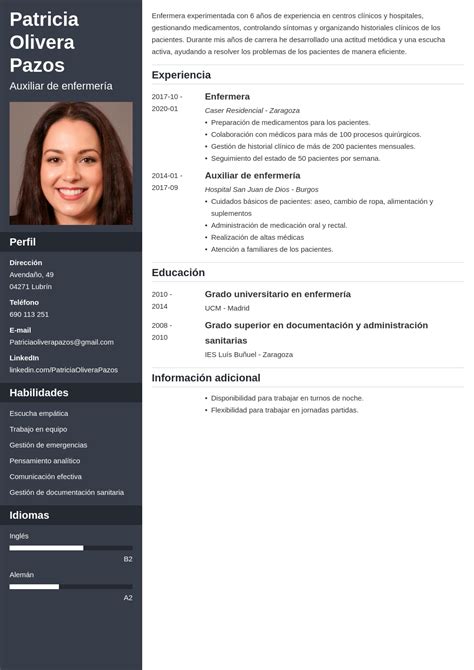 Currículum De Enfermera Profesional Ejemplo Y Guía 2024