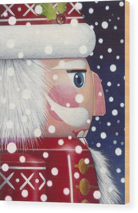 Santa Nutcracker Wood Print By Lynn Bywaters Christmas Paintings