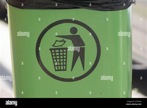 garbage sign for waste disposal, waste collection and environmental