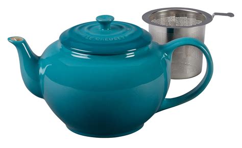 Le Creuset Stoneware Large Teapot With Stainless Steel Infuser Cassis