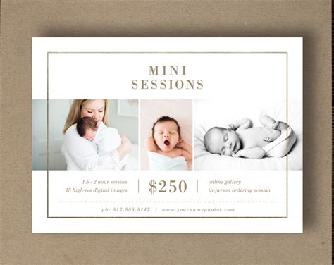 Newborn Mini Session Template Flyer Flyer Templates Creative Market