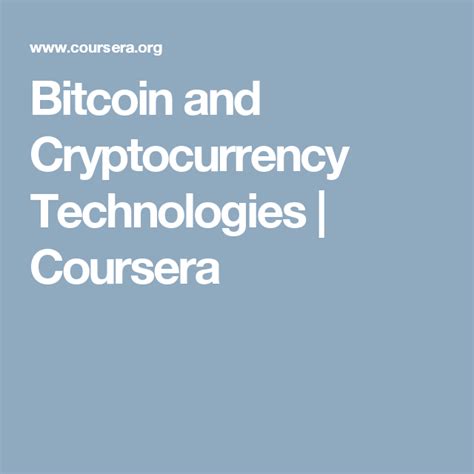 This free coursera course introduces basic cryptography concepts and then links them to the basics of bitcoin. Bitcoin and Cryptocurrency Technologies | Coursera | Cryptocurrency, Bitcoin, Technology
