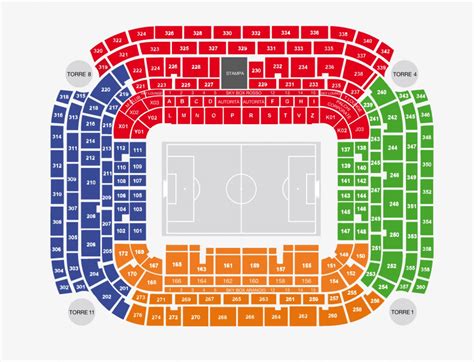 Mappa Di San Siro Milano Stadio Settori E Accessi