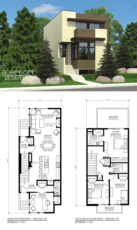 The Contemporary Borden 1757 Plan Is A Small 2 Storey Suited For A