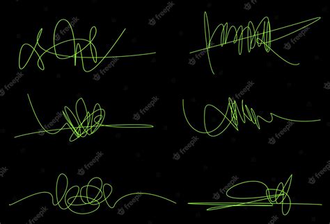 Signature Manuscrite Différents Exemples De Signatures Isolées En
