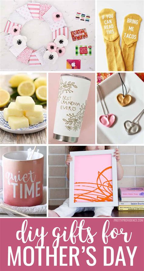 Here is a collection of homemade mother's day gifts you could make for your mom. Easy DIY Mother's Day Gift Ideas - Pretty Providence