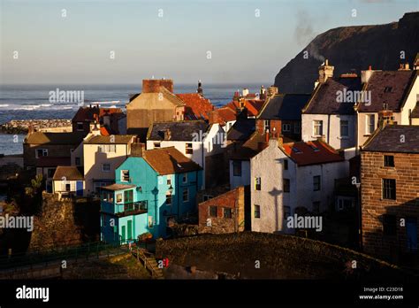 Staithes North Yorkshire Fishing Village In Late Winter Afternoon Sun