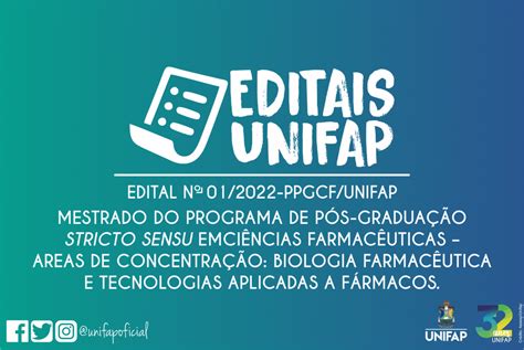 Unifap Lan A Edital Para O Programa De Mestrado Em Ci Ncias