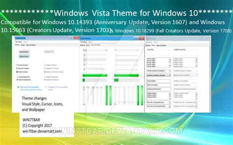 Windows Vista Themes for Windows 10 by WIN7TBAR on DeviantArt
