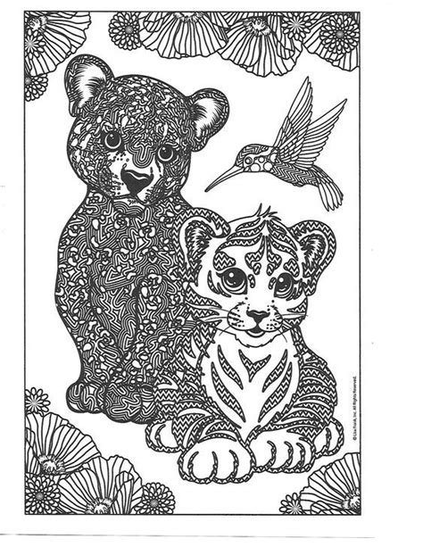 Pin By Barbara On Coloring Lion Tiger Lisa Frank Coloring Books