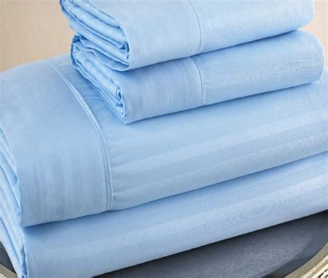 Wrinkle free dobby stripe sheet set! Ruthie's Textile 2 Pack: 4-Piece Blue Set Hotel Life ...