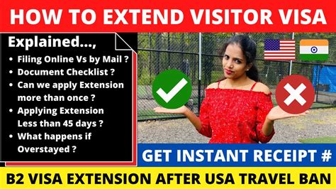 🛑 how to extend visitor visa in us how many time extend b2 visa document check list tourist