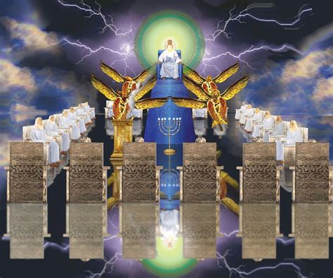 Gods Throne 24 Elders 4 Living Creatures Lamb 7 Spirits 7