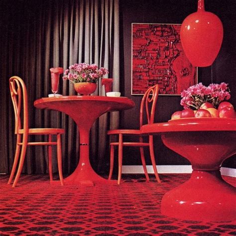 70s Scarlet Decor 70shomedecor Funky Home Decor Dining Interior