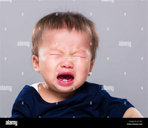 Baby Boy Crying Stock Photo Alamy