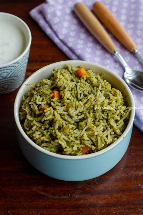 Instant Pot Spinach Rice Indian Style Palak Pulao Tomato Blues