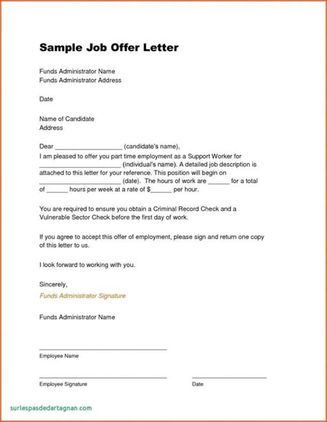 What Is A Letter Of Offer Templates Printable Free