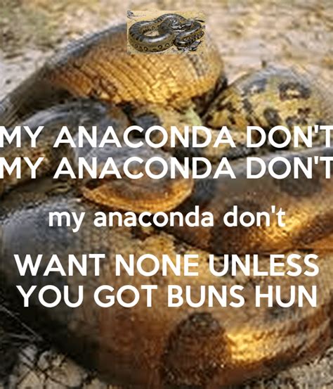 My Anaconda Don T Want None Unless You Got Buns Hun