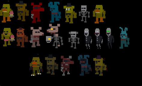 Fnaf3 Accurate Minigame Sprites Rfivenightsatfreddys