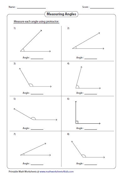 Measuring Angles Type 1 Teaching Geometry Geometry Activities