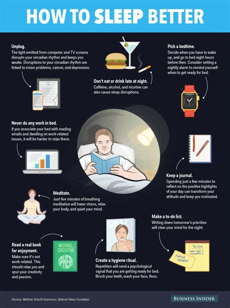 For Better Sleep Establish A Sleep Ritual Infographic