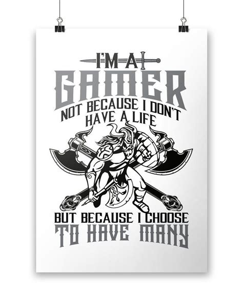 This Gamer Has Many Lives Poster Life Poster Gamer Life