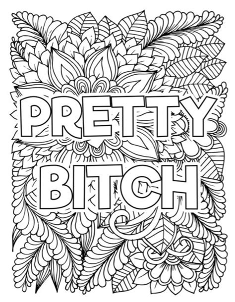 10 Adult Curse Words Coloring Pages Adult Coloring Pages Etsy Uk