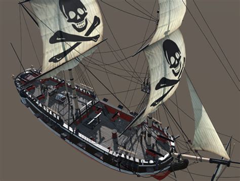 Pirate Brig 4k Pbr Ship 3d Sea Unity Asset Store