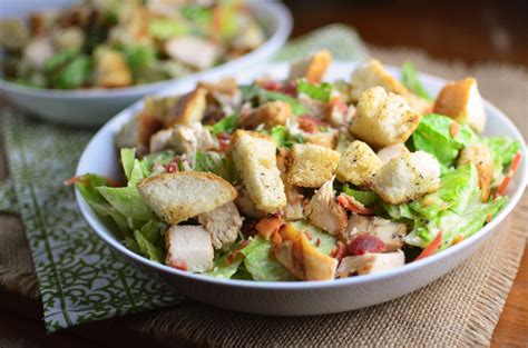 Chicken Caesar Salad With Homemade Croutons Simple Sweet And Savory
