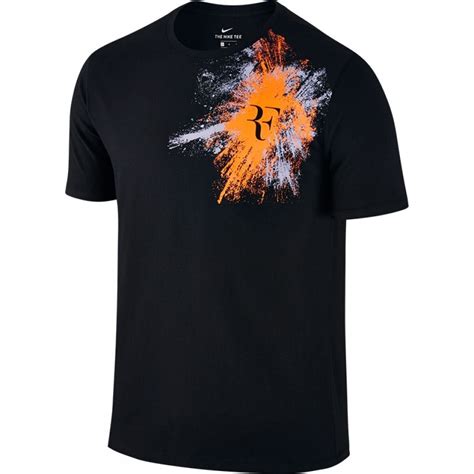 Tennis T Shirt Nike Court Roger Federer Graphic Tee 831482 010 Schwarz