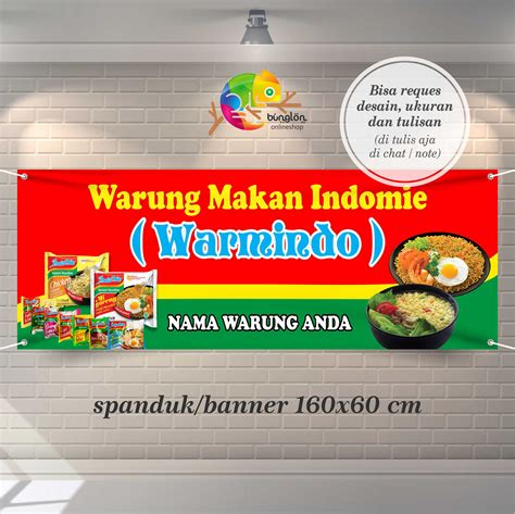 Spanduk Banner Warmindo Warung Indomie Murah Model A Lazada Indonesia