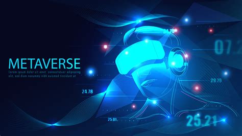 Vr Metaverse Technology In Futuristic Concept Background 4939073 Vector