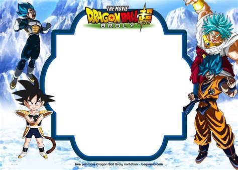 Check spelling or type a new query. FREE Printable Dragon Ball Super Broly Invitation Templates | Dragon ball, Free printable ...