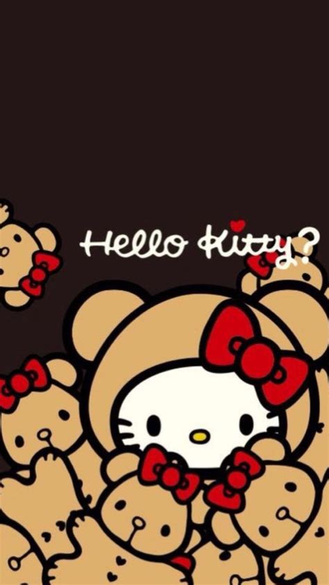 Hello Kitty Is Surrounded By Teddy Bears With The Caption Hello Kitty