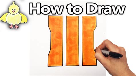 How To Draw The Cod Bo3 Logo Emblem Step By Step Call Of Duty Black
